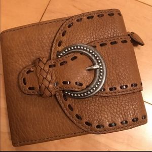 Brighton Leather Buckle Wallet Zip Coin Purse NEW